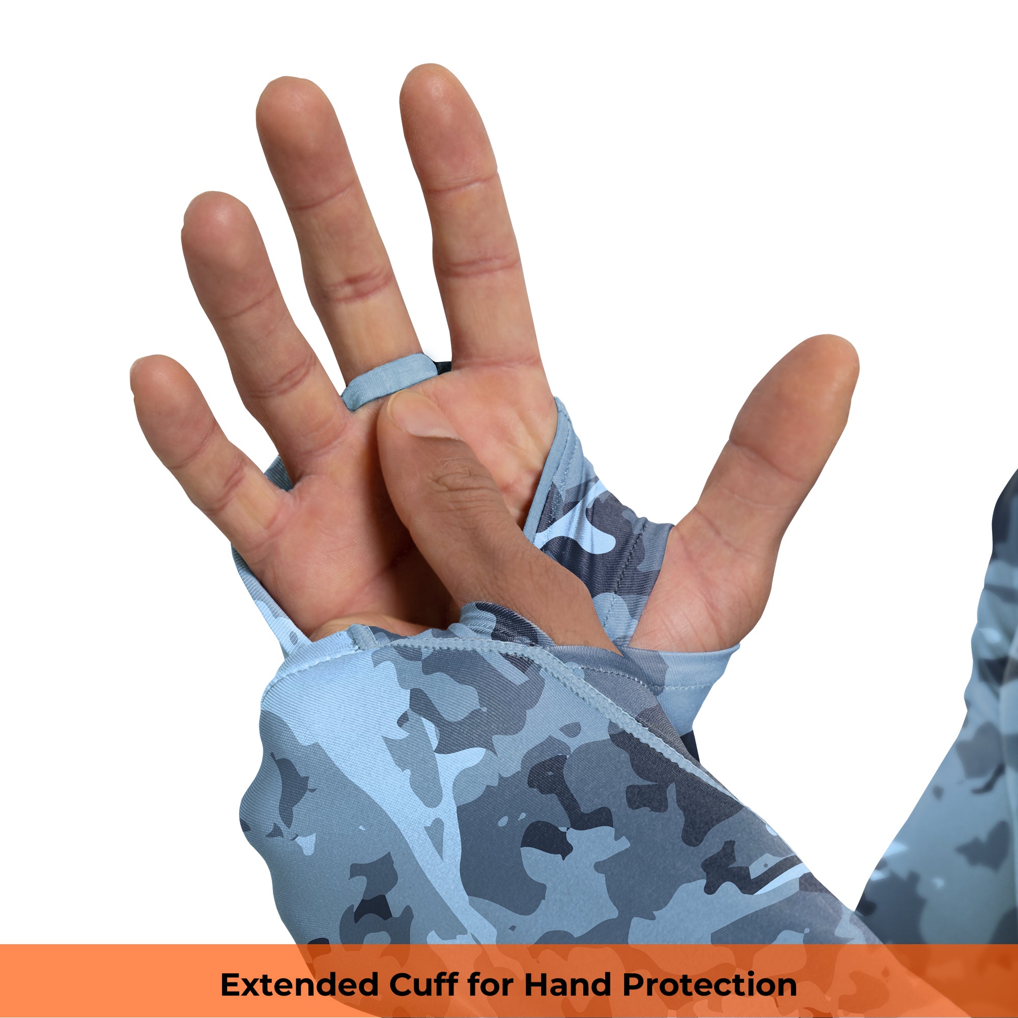 Performance Cooling Hoodie with Gaiter - Full Print - Light Blue