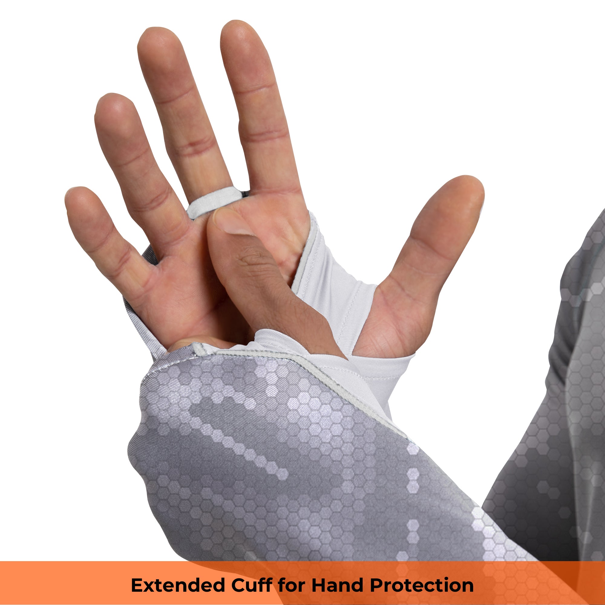 Performance Cooling Hoodie with Gaiter - Mix Print - Light Grey