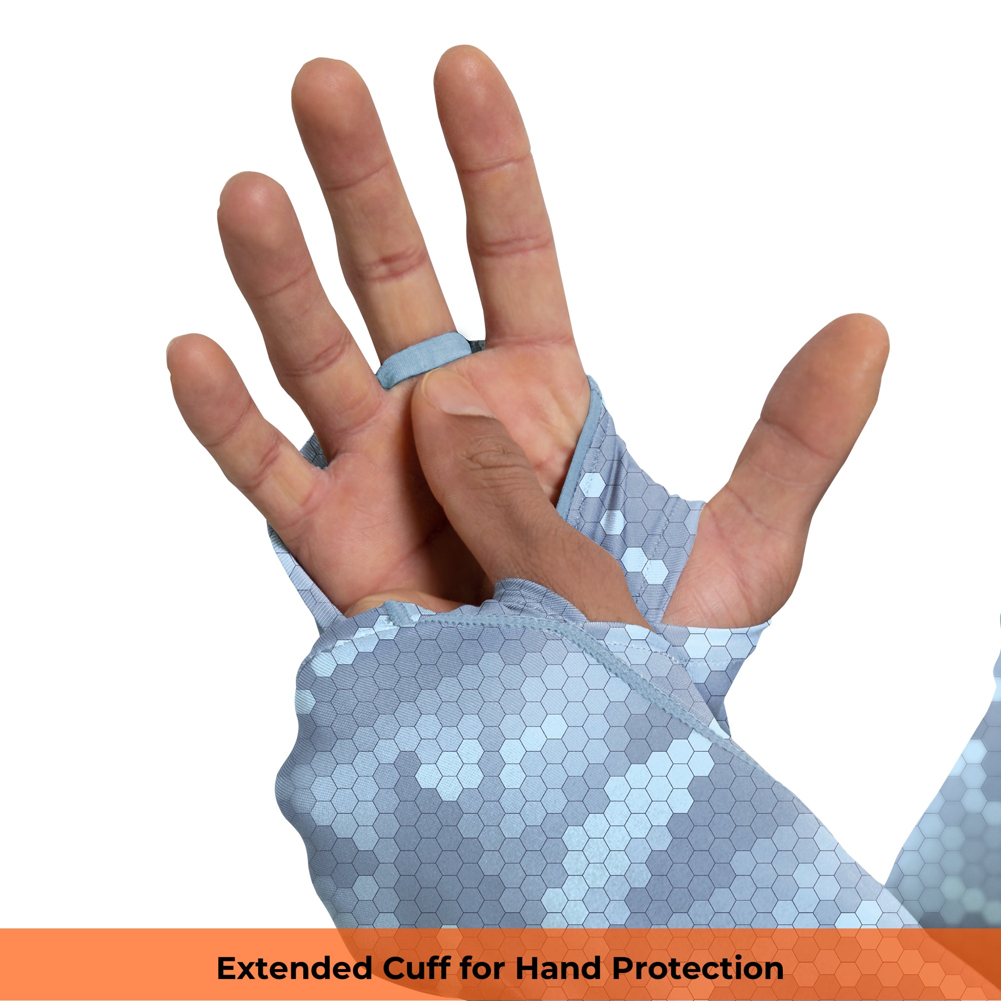 Performance Cooling Hoodie with Gaiter - Full Print - Light Blue