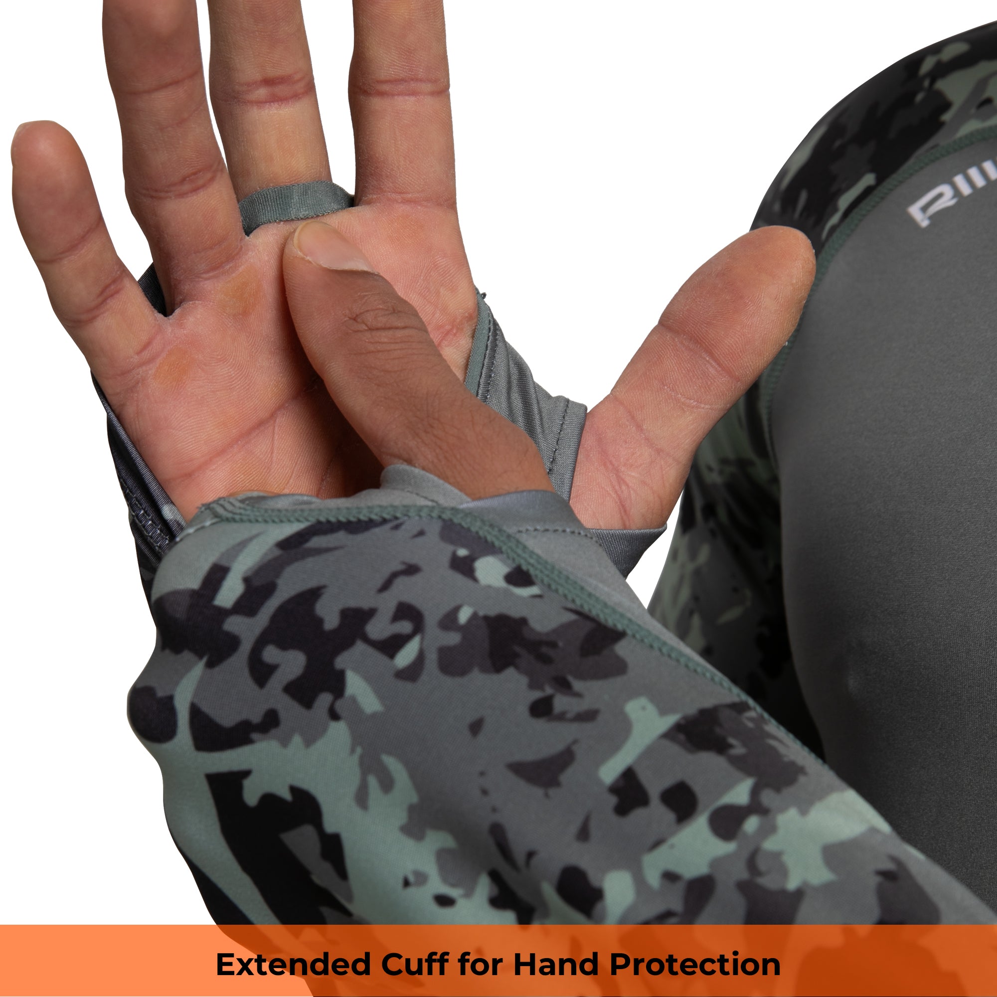 Performance Cooling Hoodie with Gaiter - Mix Print - Dark Green