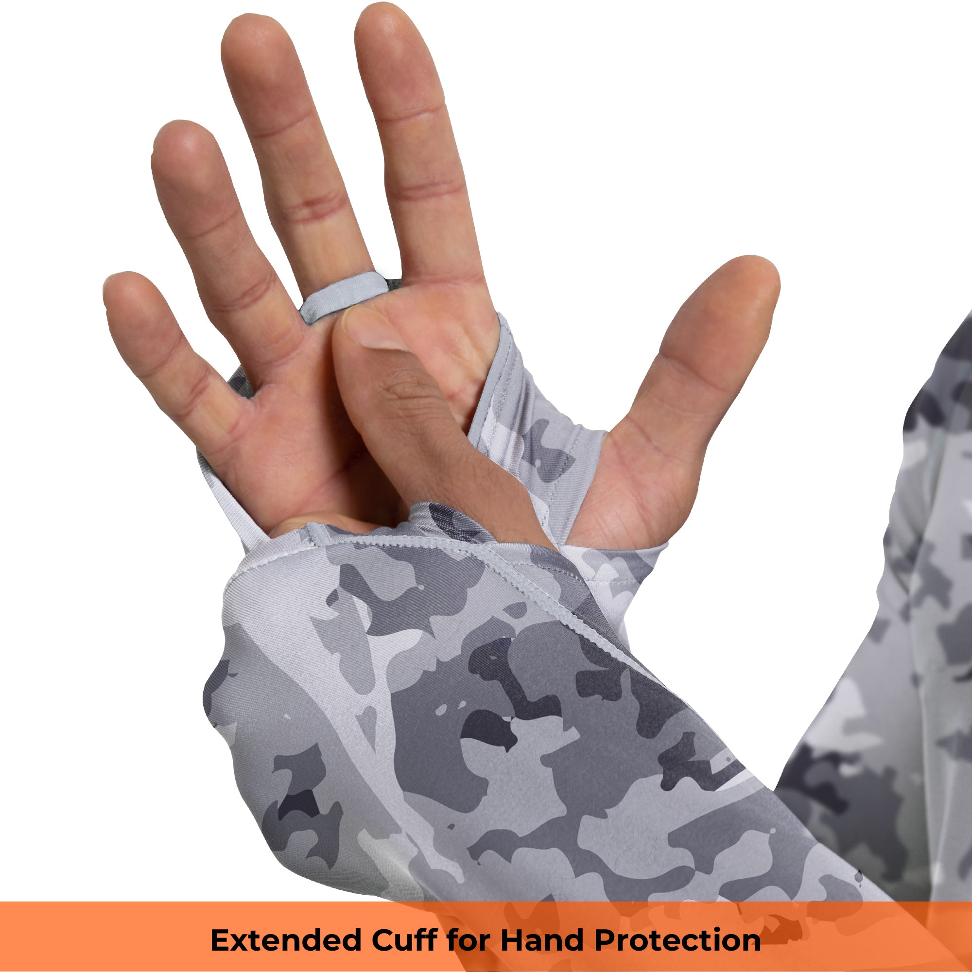 Performance Cooling Hoodie with Gaiter - Full Print - Light Grey