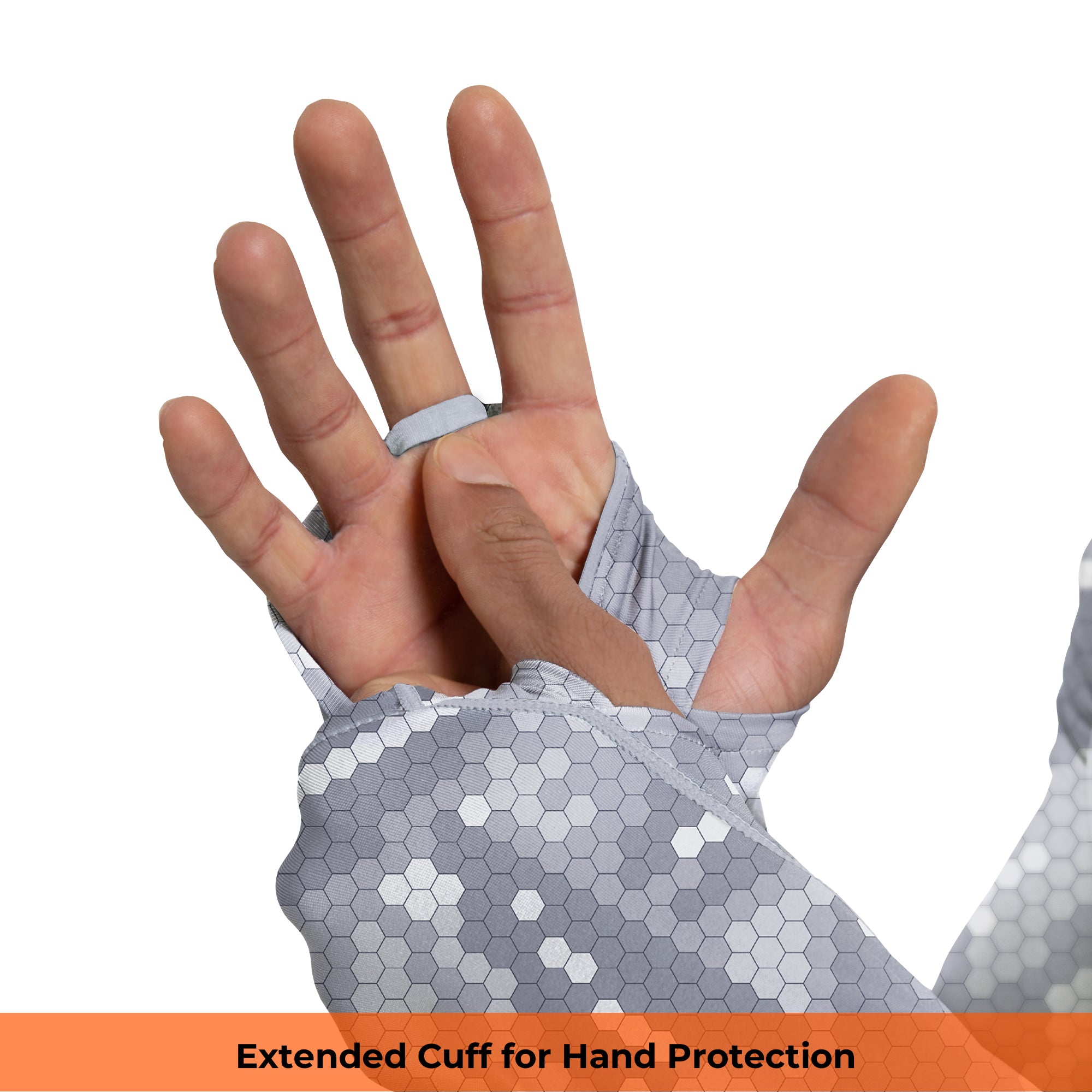 Performance Cooling Hoodie with Gaiter - Full Print - Light Grey