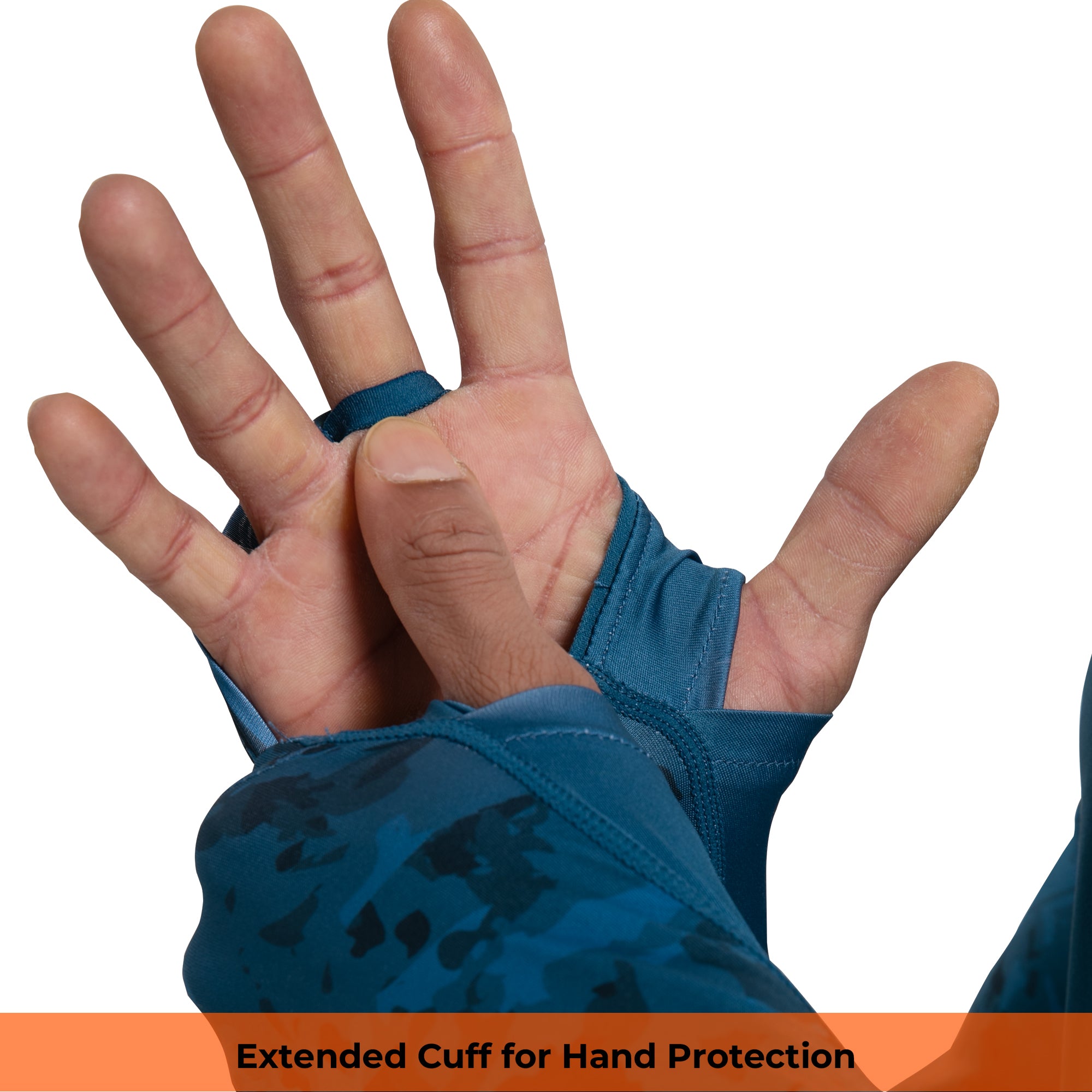 Performance Cooling Hoodie with Gaiter - Mix Print - Dark Blue