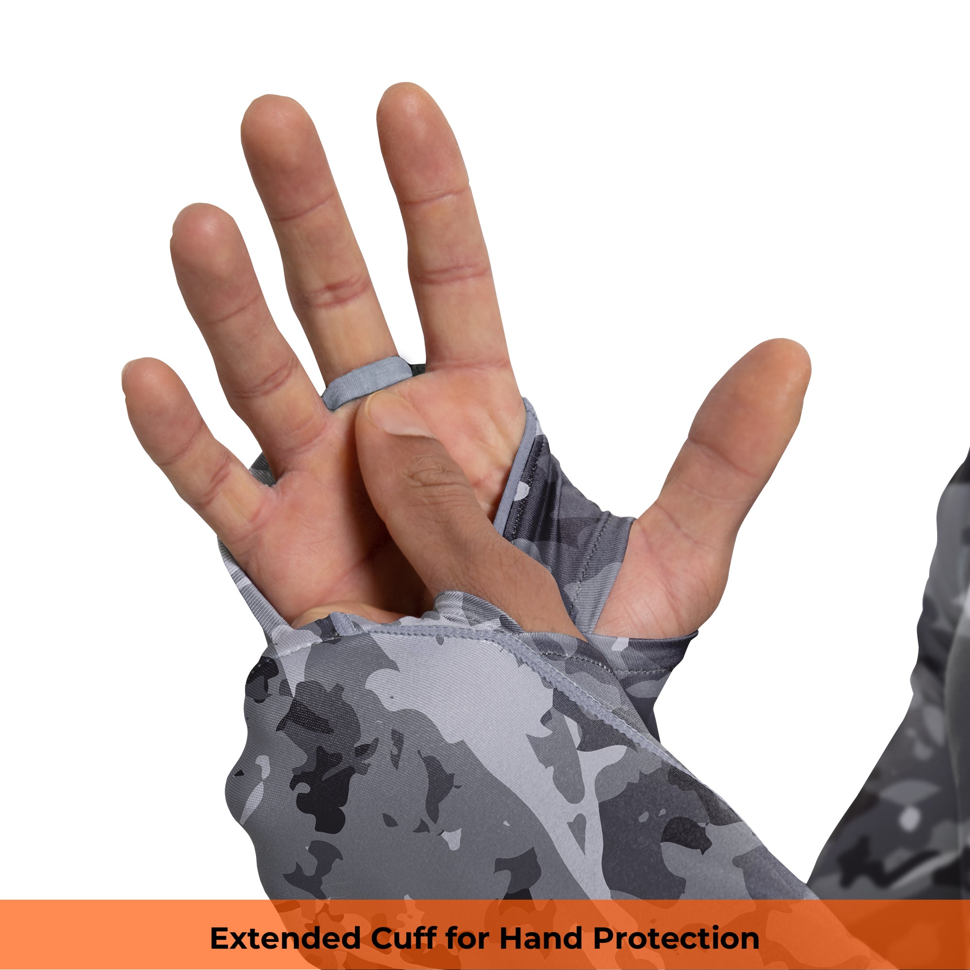 Performance Cooling Hoodie with Gaiter - Full Print - Dark Grey