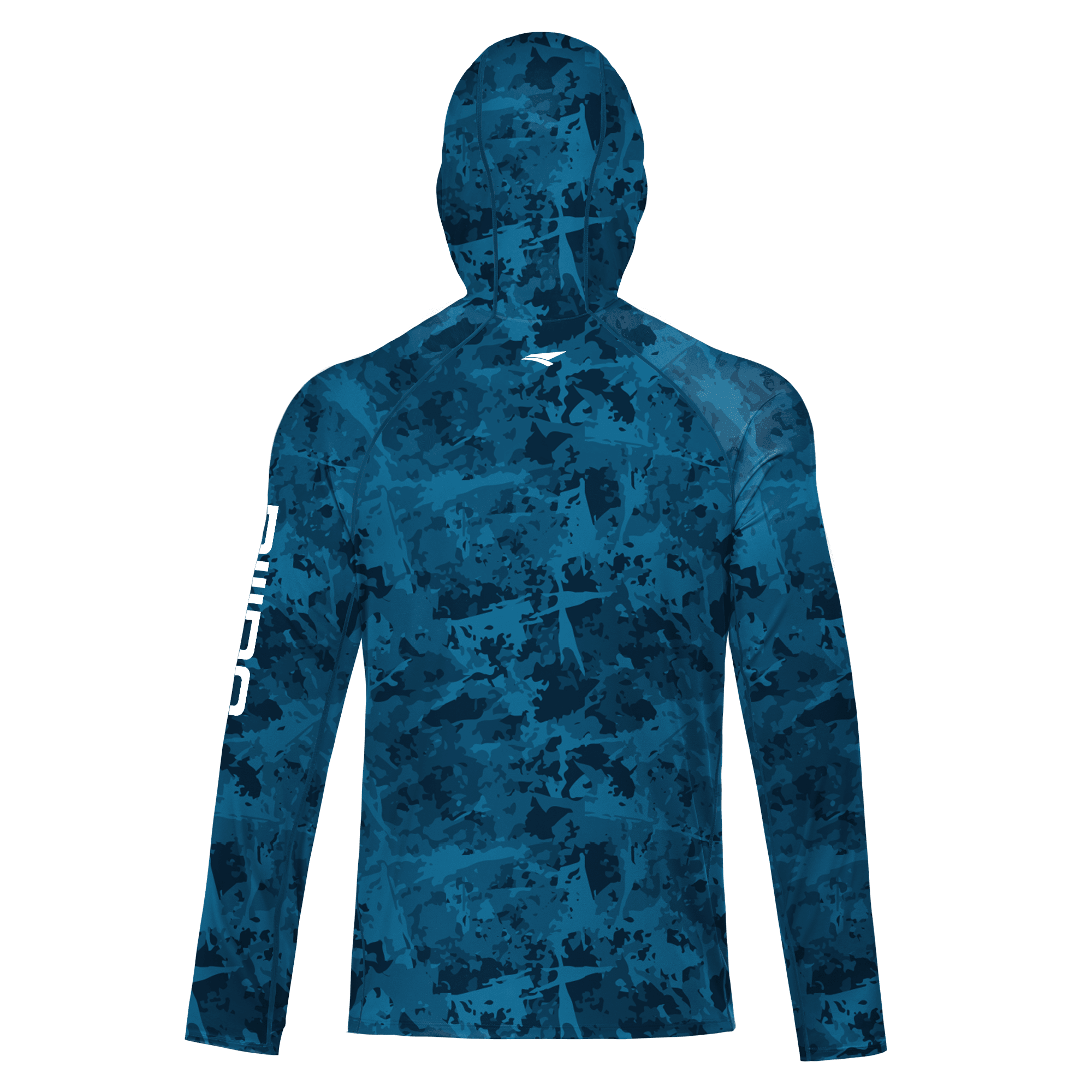 Performance Cooling Hoodie with Gaiter - Full Print - Dark Blue