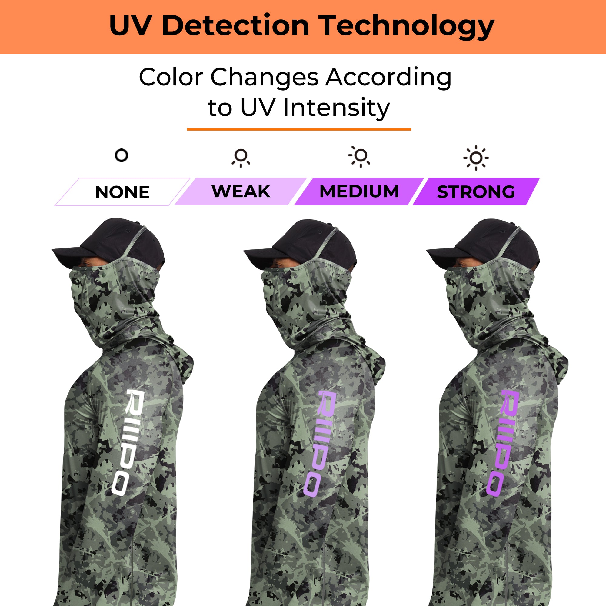 Performance Cooling Hoodie with Gaiter - Full Print - Light Green