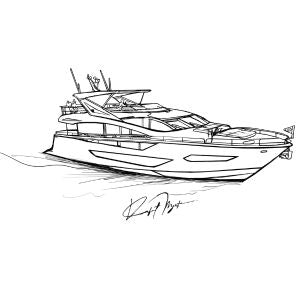 Custom Digital Boat Artwork