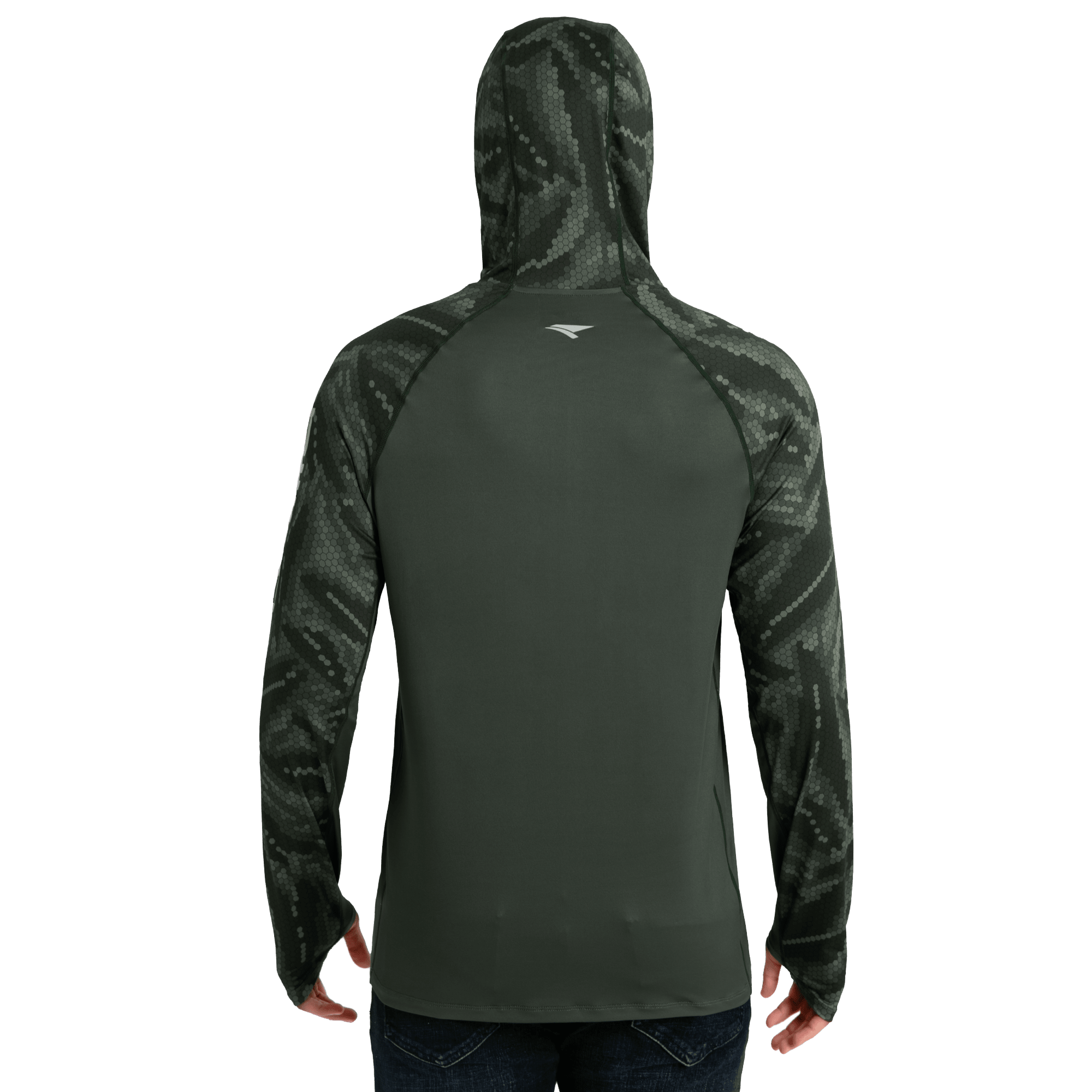 Performance Cooling Hoodie - Half Print - Dark Green