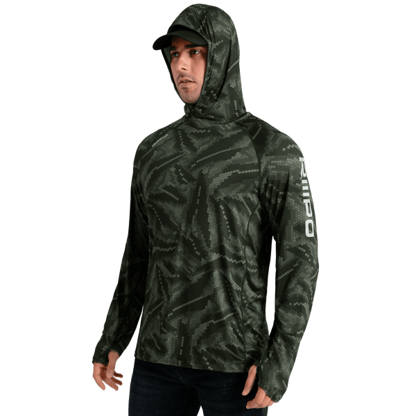 Performance Cooling Hoodie - Full Print - Dark Green