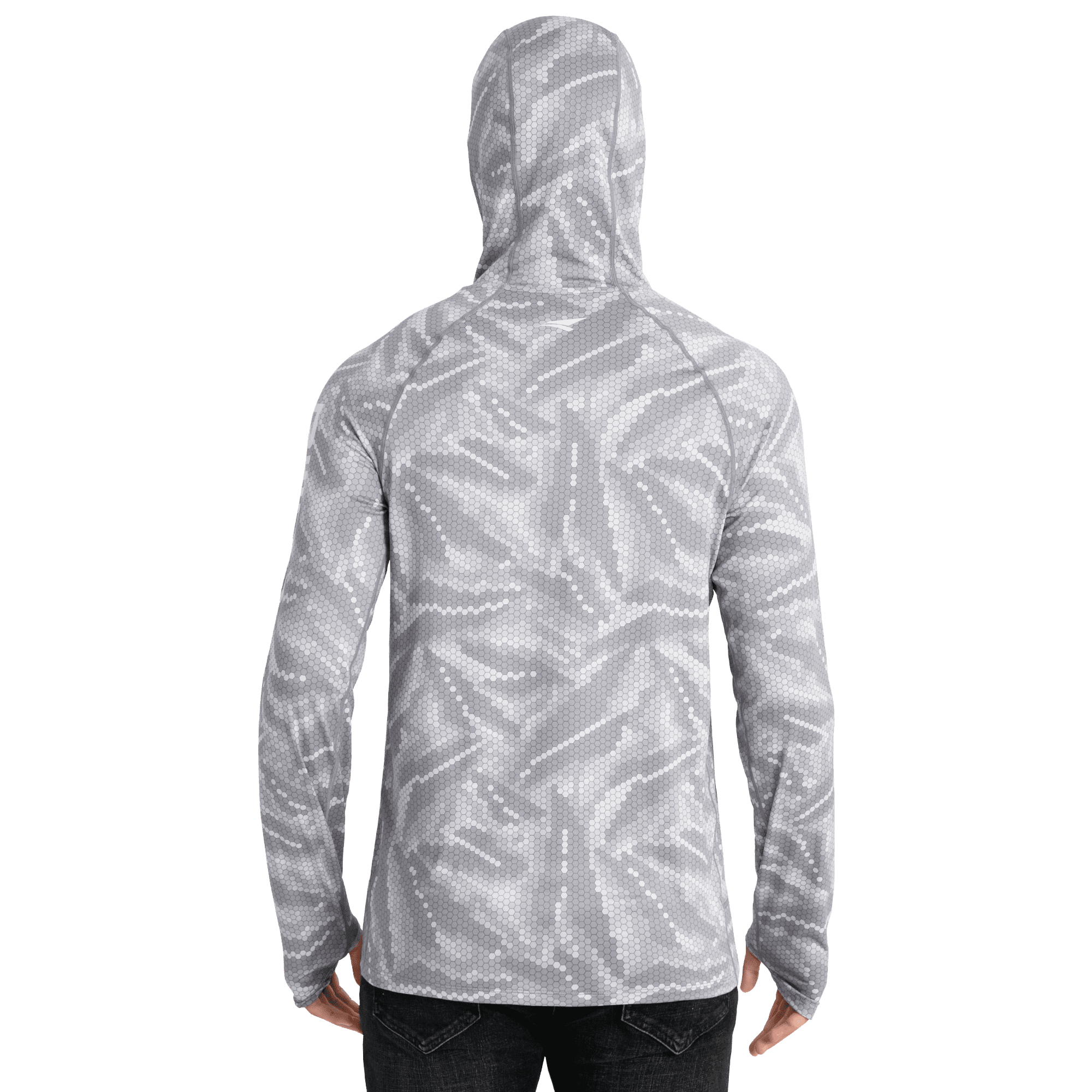 Performance Cooling Hoodie - Full Print - Light Grey