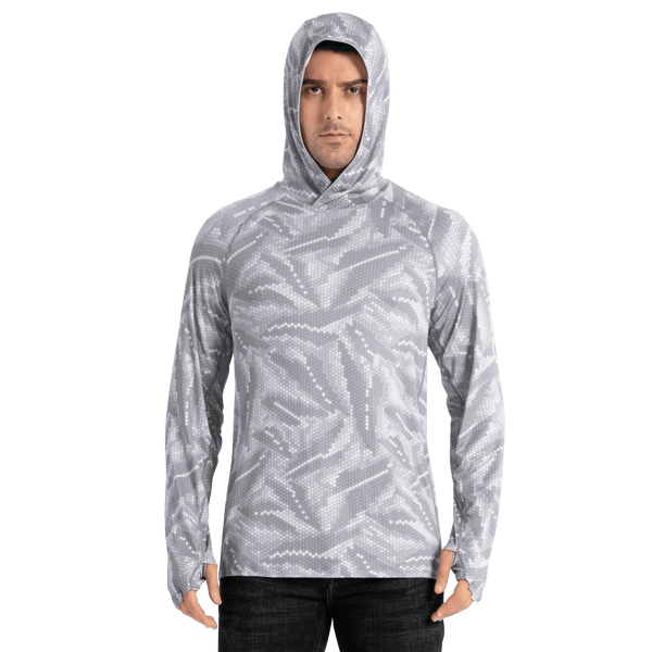 Performance Cooling Hoodie - Full Print - Light Grey