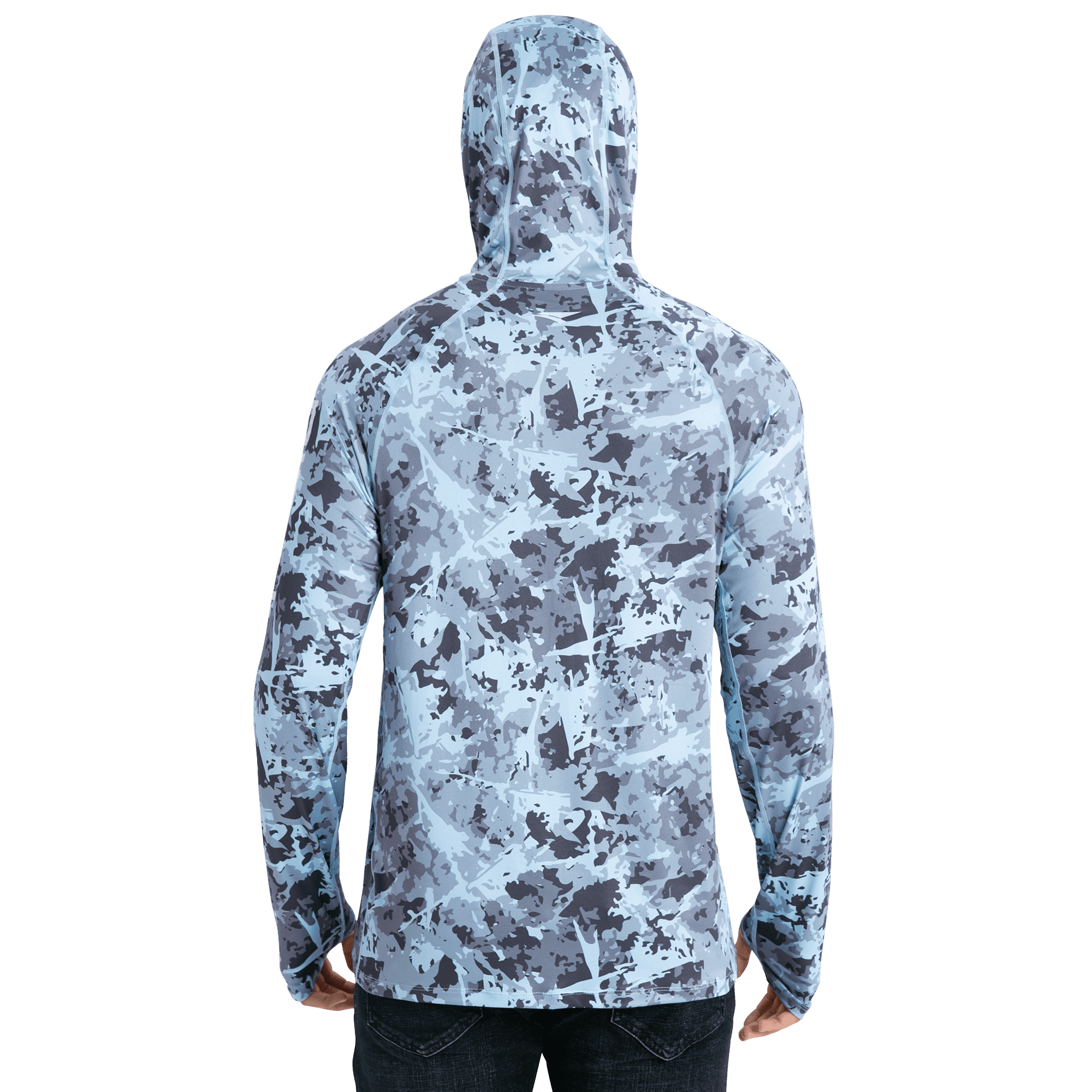 Performance Cooling Hoodie - Full Print - Sky Blue