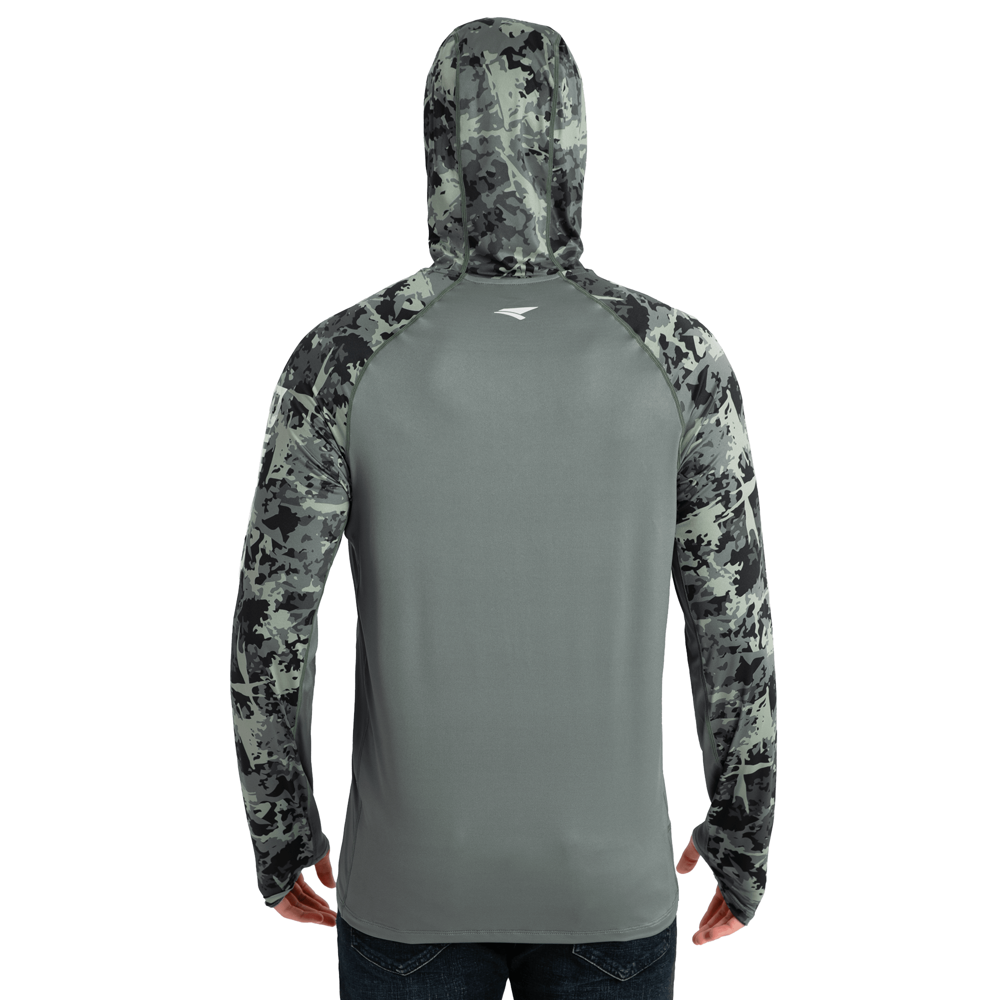 Performance Cooling Hoodie - Half Print - Light Green