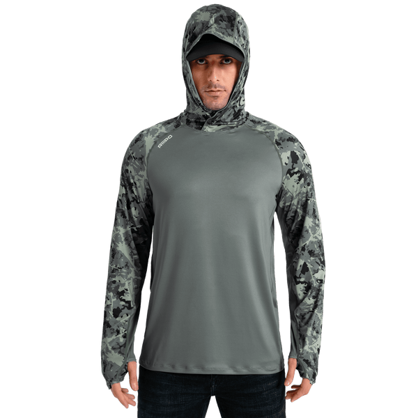 Performance Cooling Hoodie - Half Print - Light Green