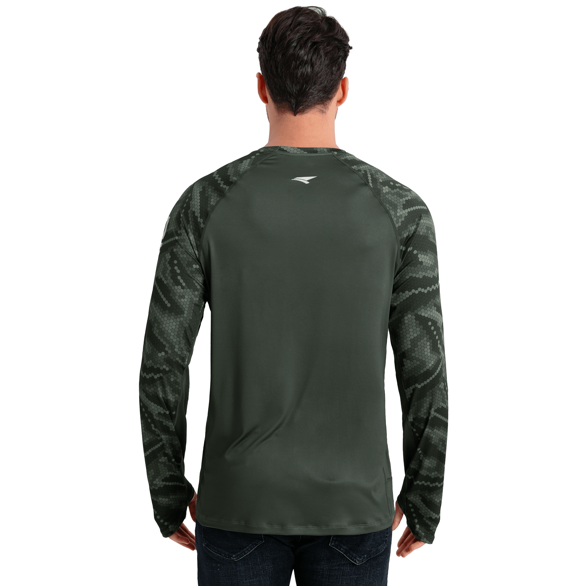 Performance Sun Protection Shirt - Half Print - Dark Green