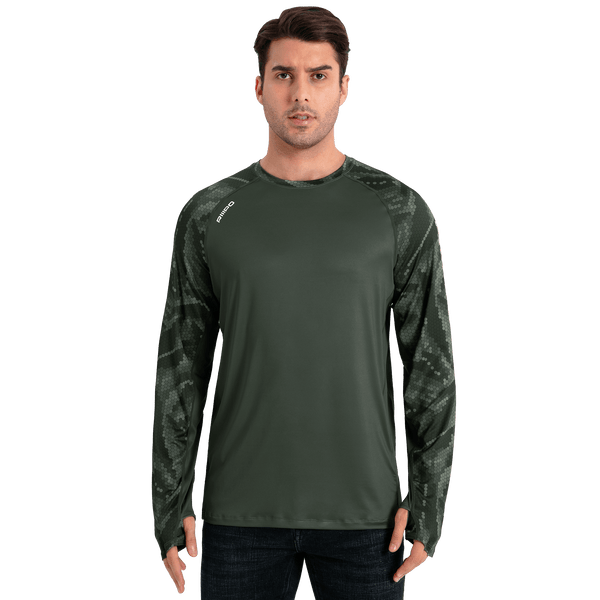 Performance Sun Protection Shirt - Half Print - Dark Green