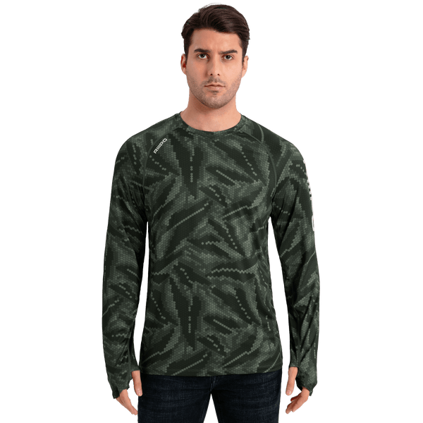 Performance Sun Protection Shirt - Full Print - Dark Green