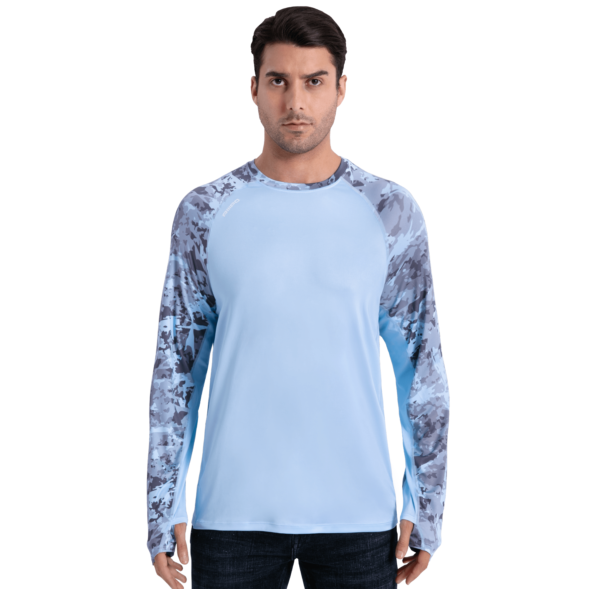 Performance Sun Protection Shirt - Half Print - Sky Blue
